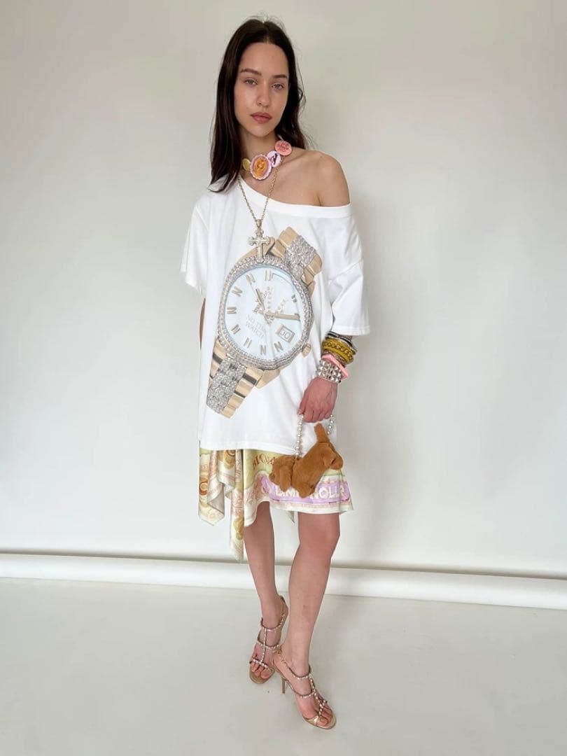 即購可Nodress \"Notime watch\" Twice着用　カットソー