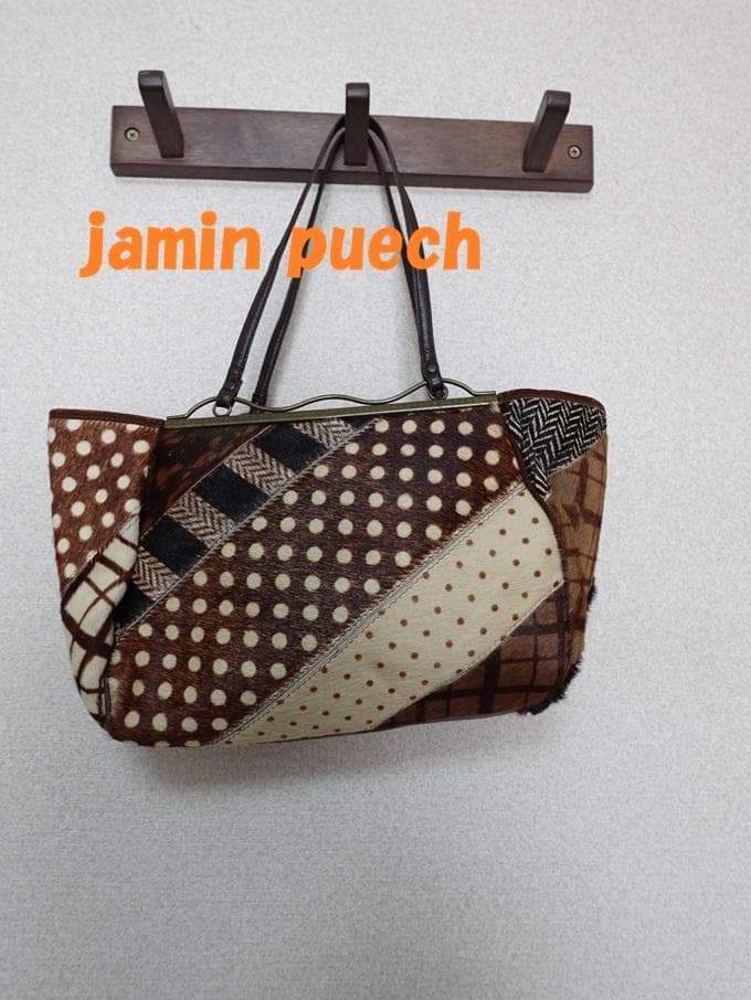 美品☆ハラコパッチワーク　トートバッグ　 ジャマンピュエッシュ　仏製