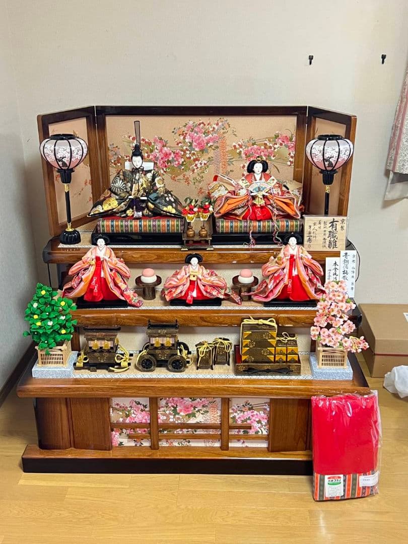 最高級品ひな祭り京都西陣織 3段雛人形セット