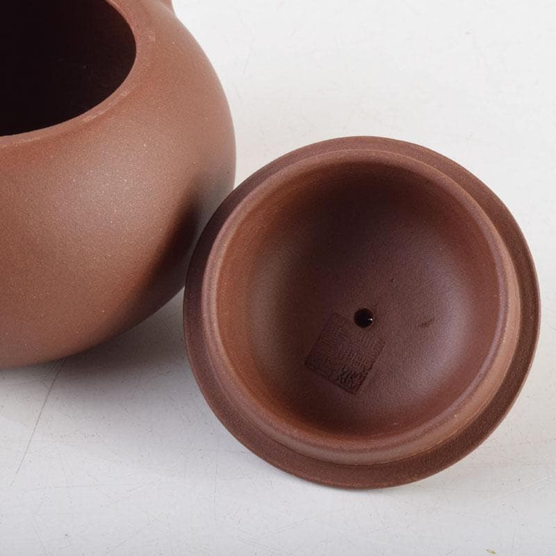 中国　宣興紫砂銘　紫砂　朱泥　急須　茶壷　C　9218