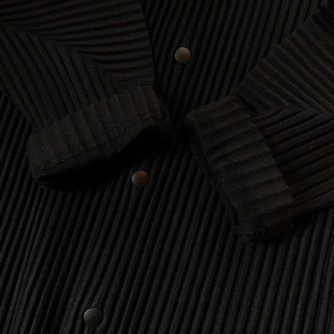 オムプリッセイッセイミヤケ プリーツ ジャケット ブラック 2