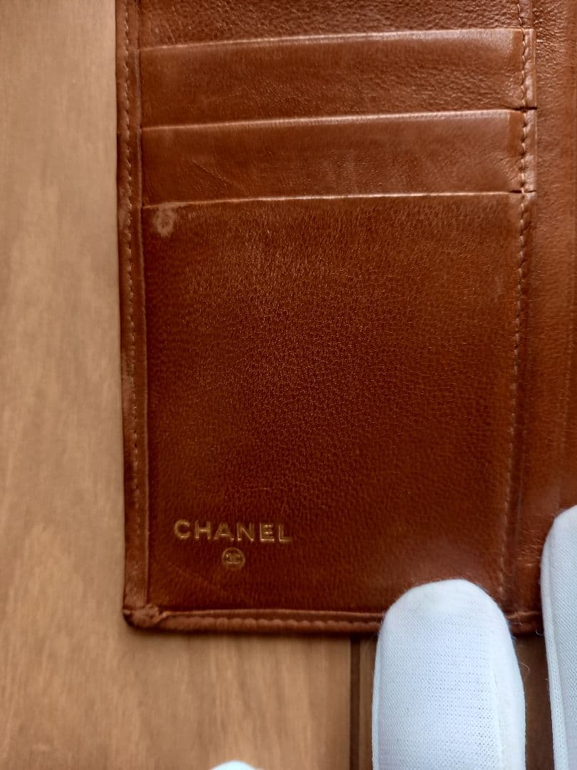 最終値下げ価格 CHANEL 折り財布 ブラウン がま口