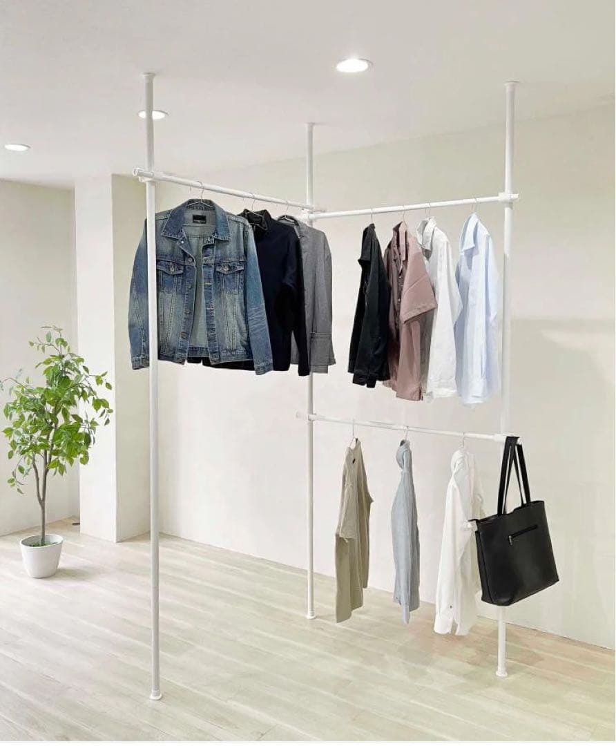 Yoquna 突っ張り棒 ハンガーラック 防錆加工