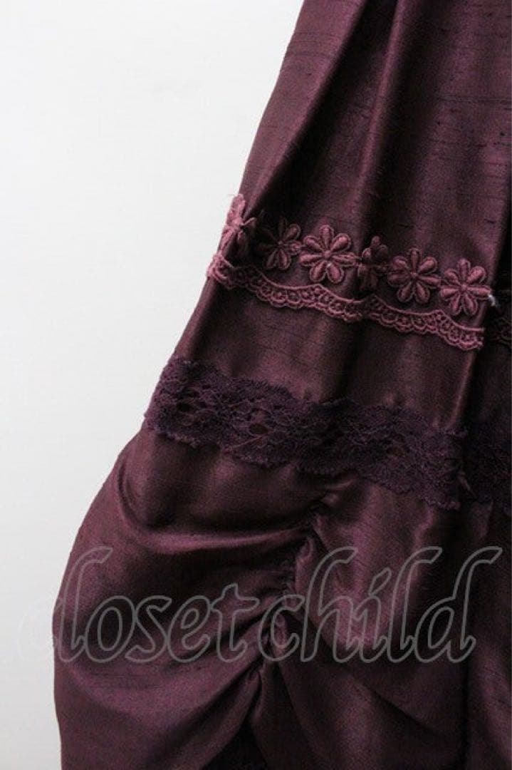 め*能様 2003年 シャンタンスカート 懐古 ブラック ロリータ ロリィタ