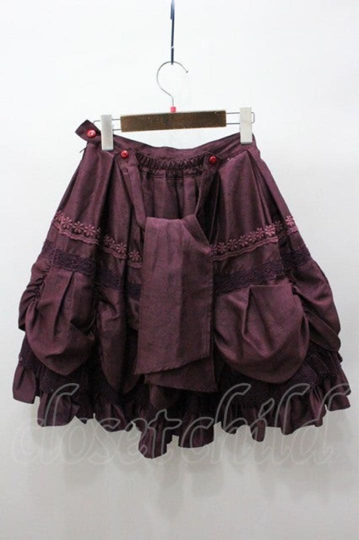 め*能様 2003年 シャンタンスカート 懐古 ブラック ロリータ ロリィタ