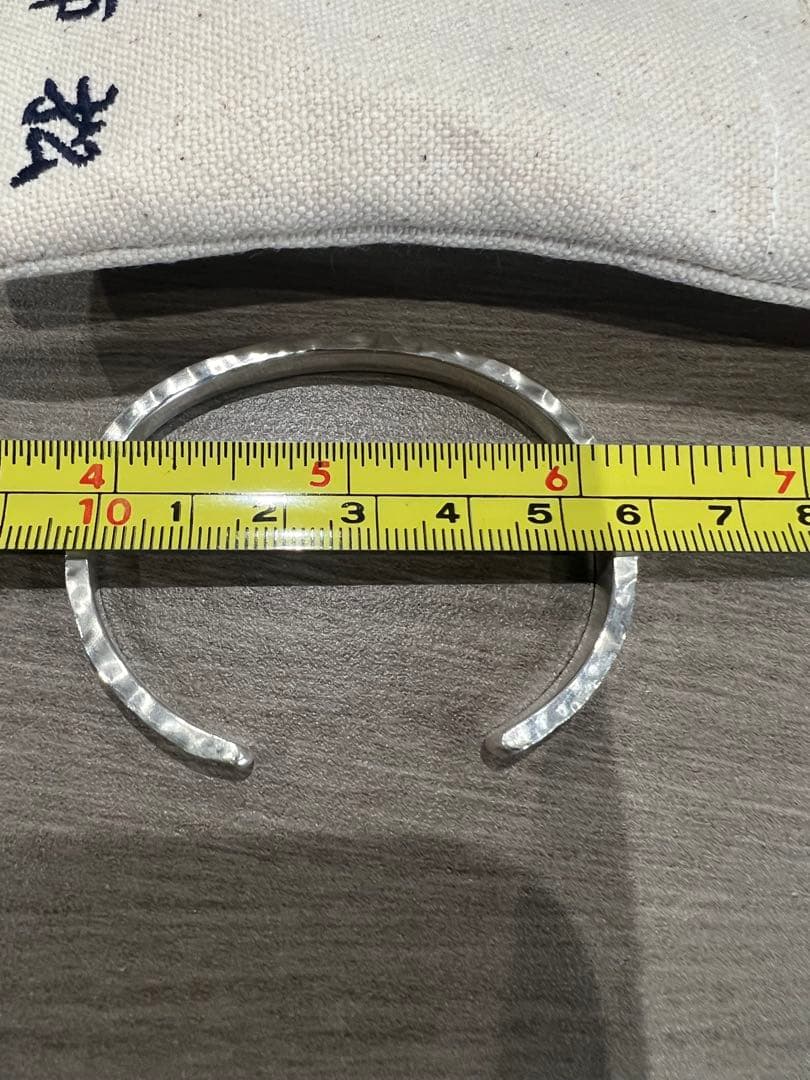 市松シルバーバングル5mmブレスレット