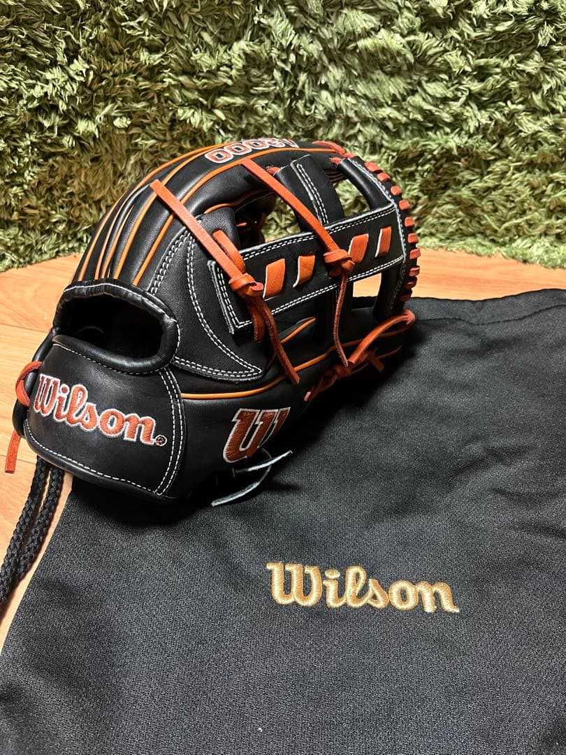 美品 Wilson A2000 1716 硬式内野手用グラブ ブラック×オレンジ