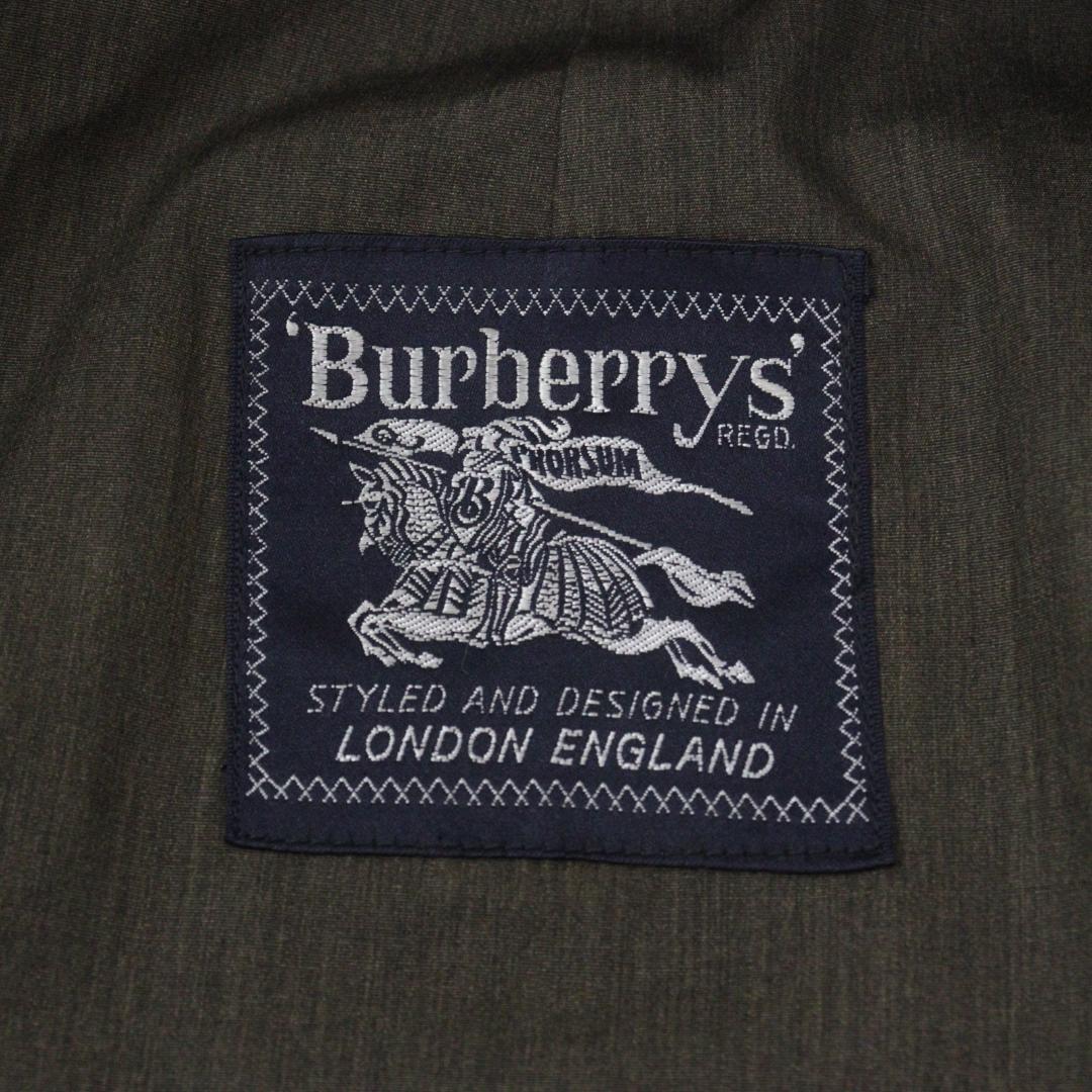 希少 Burberrys バーバリー ステンカラーコート 玉虫色 チャコール L