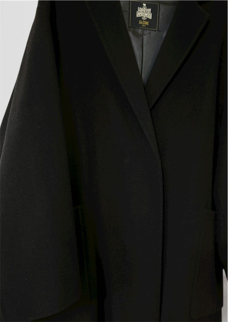 スローブイエナ HAMILTONダブルフェイスウールチェスターコート　ネイビー