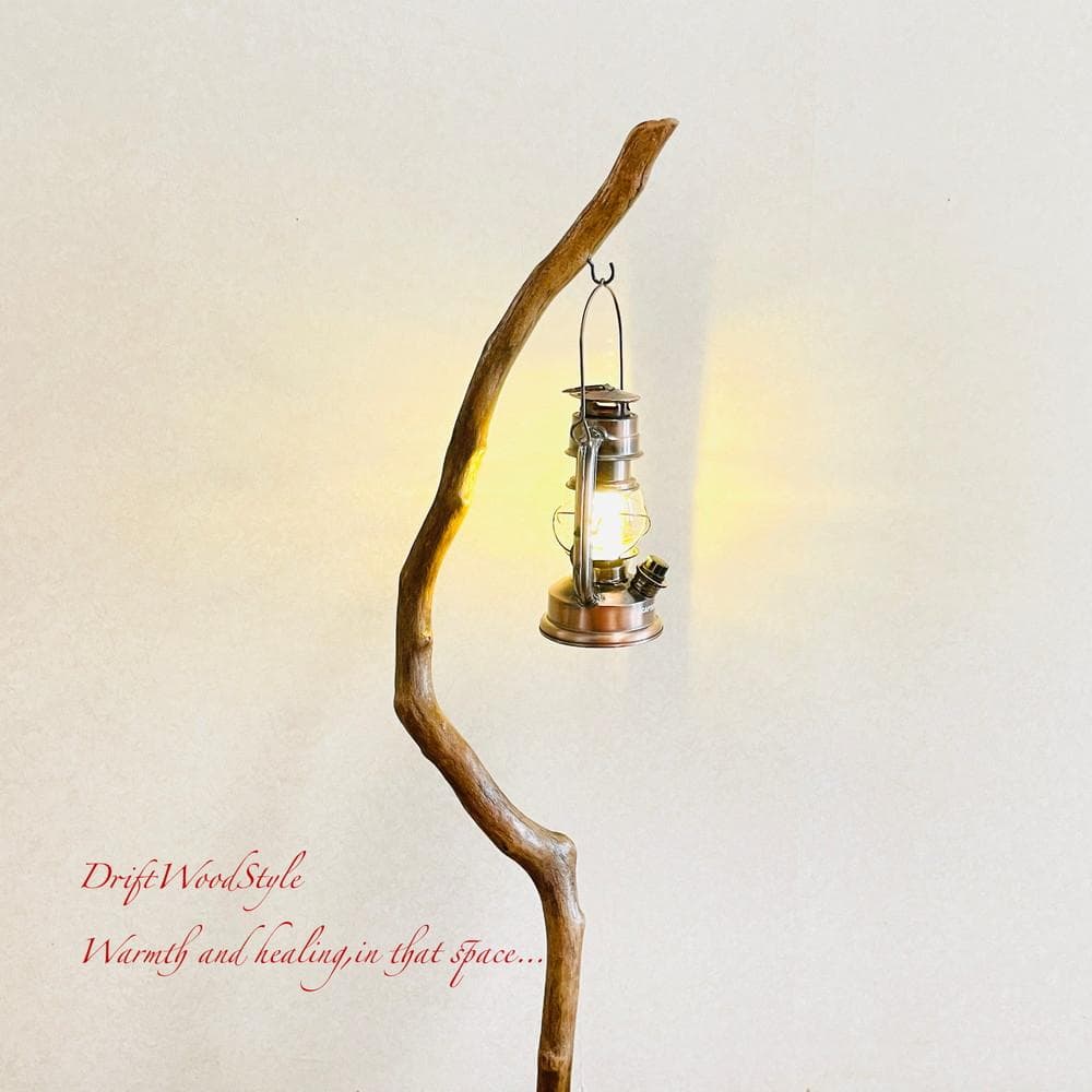 流木インテリア 天然流木のランプスタンド 置物 北欧 照明 ランタン N91