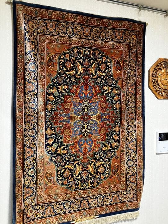 ペルシャ絨毯　クム　シルク