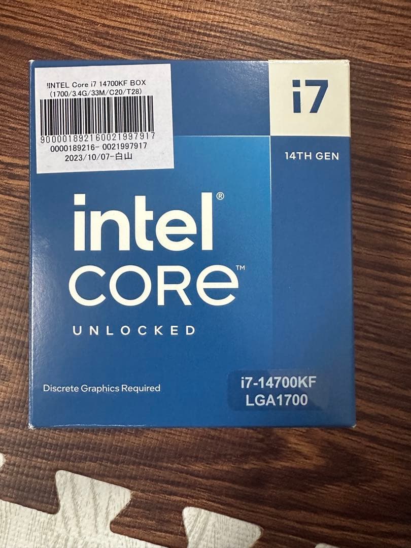 Intel Core i7-14700KF BOX版 LGA1700