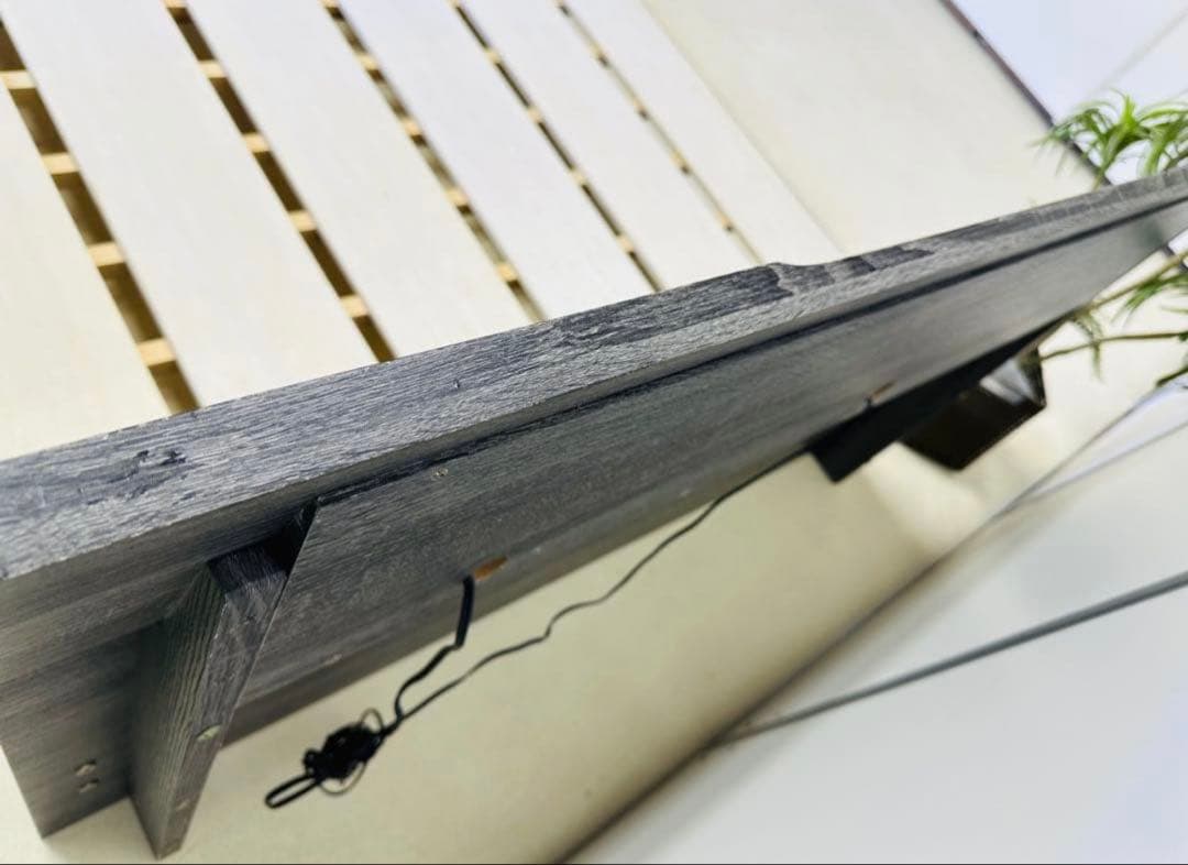 ダブルベッド フレーム付き LEDライト