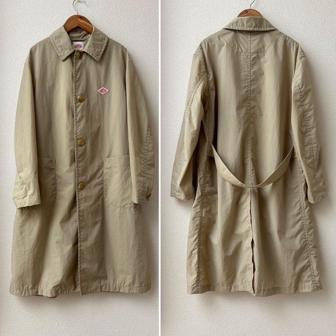 ダントン　ナイロンワークコート　ベージュ　ステンカラー