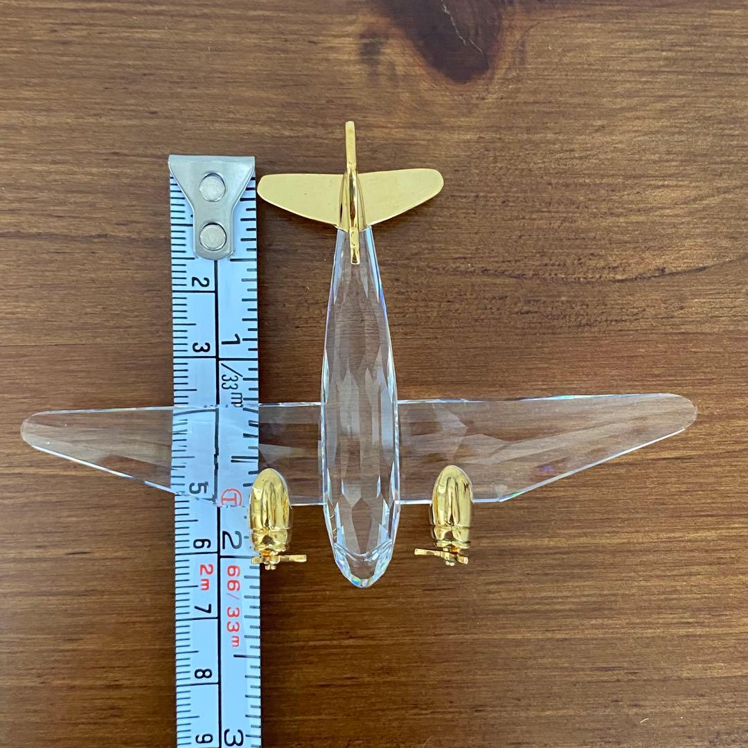 SWAROVSKI スワロフスキー クリスタル 飛行機 置物