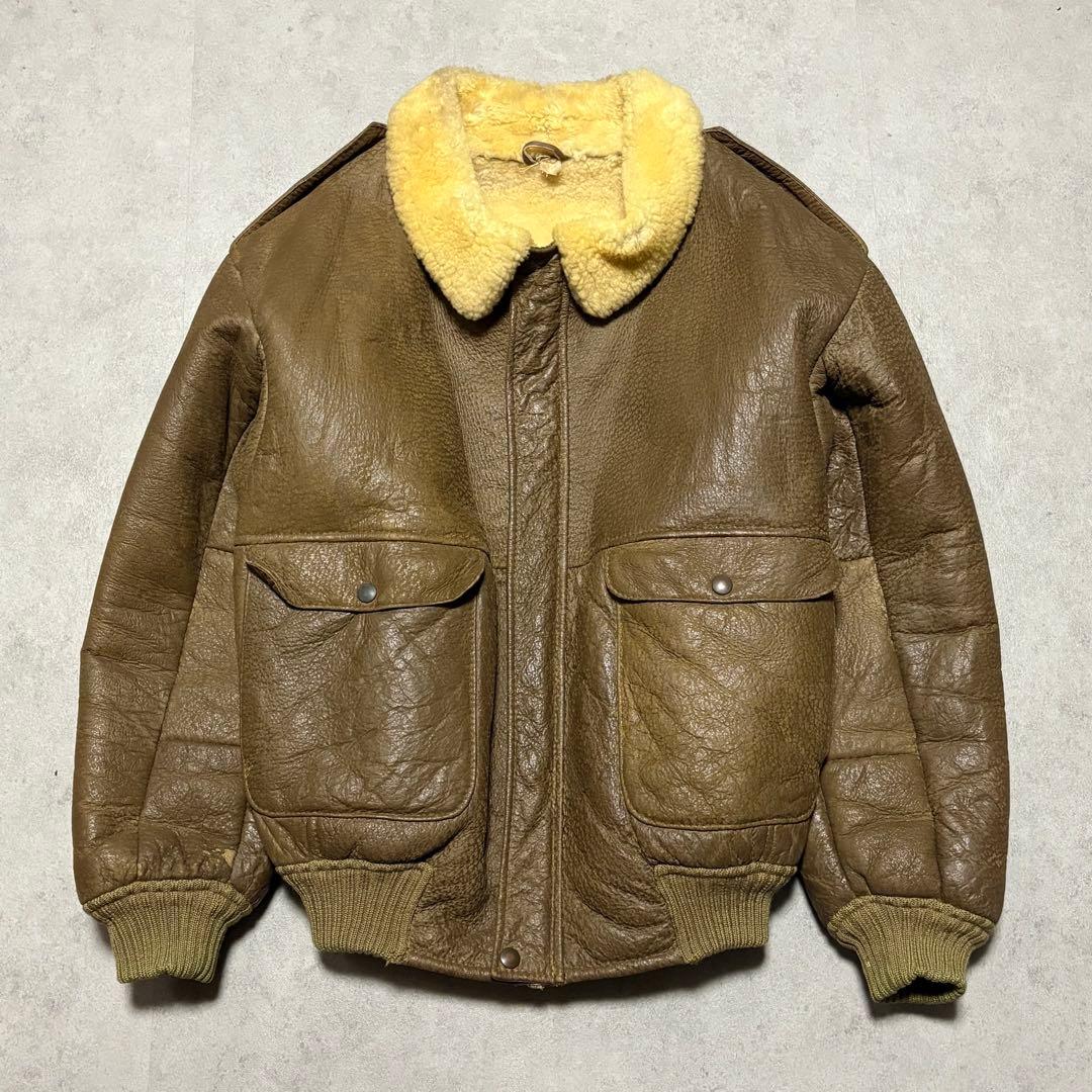 【archive】フライトジャケット　B-6 リアルムートン　USA　 レア　L
