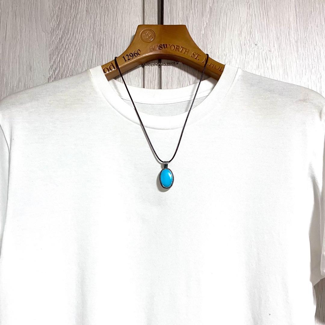 にゅ様　オーダー品　スリーピングビューティー　ターコイズ　シルバー　ネックレス