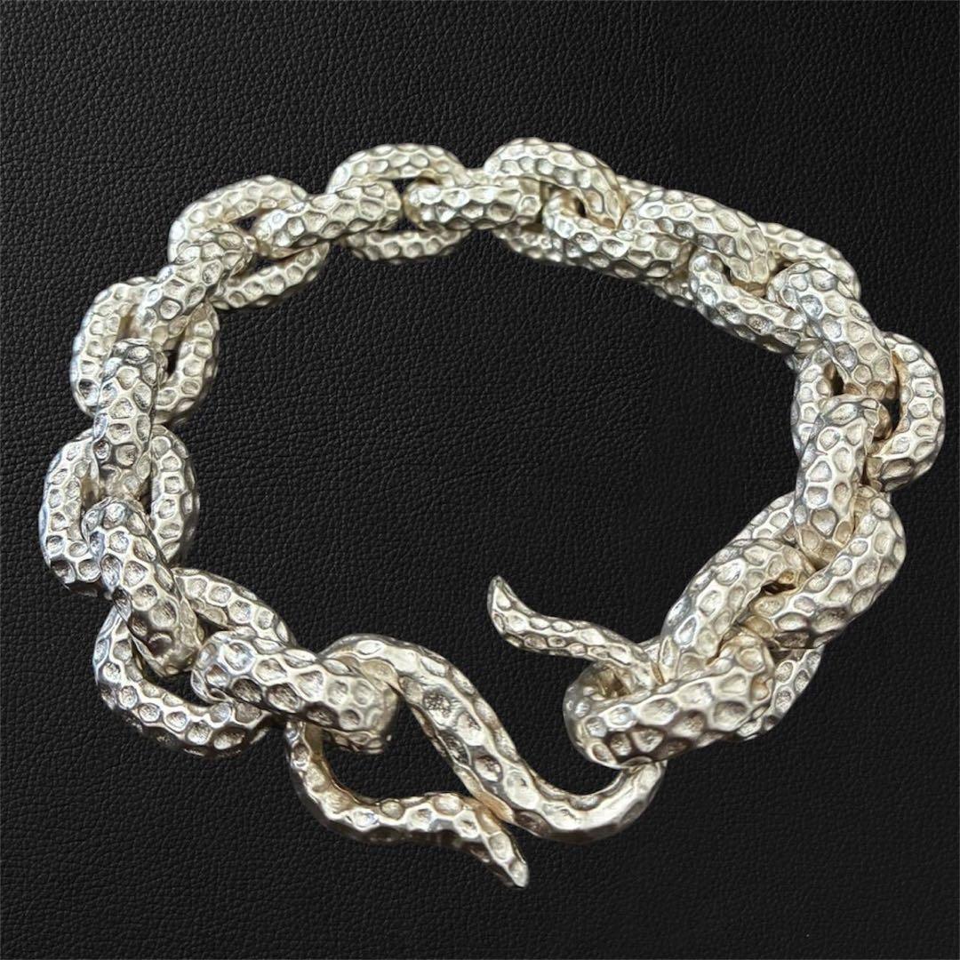 2点セット　ヘビーケーブル　ブレスレット　ヴィンテージチェーン　S925刻印