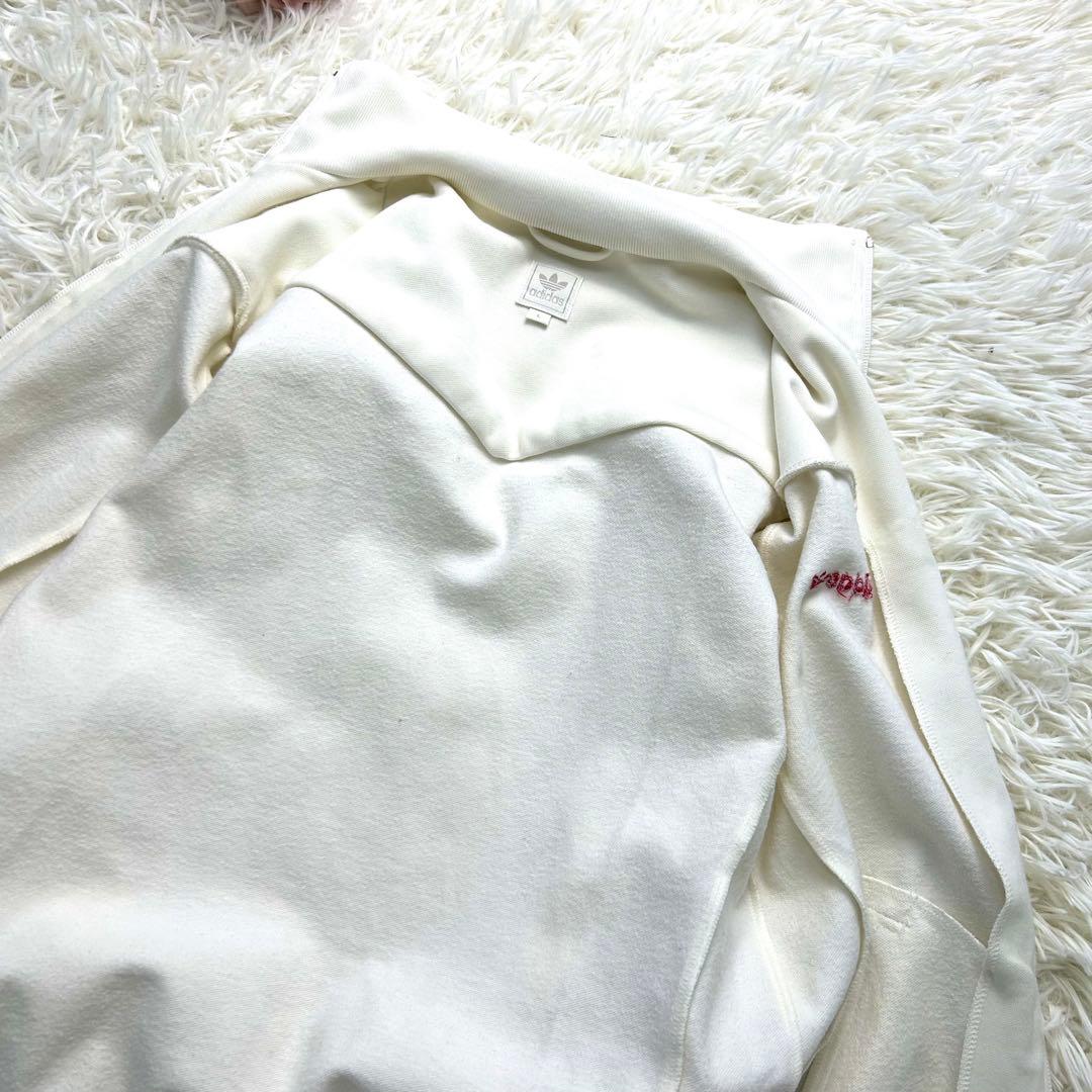 adidas アディダス ☆ジャージ トラックジャケット ホワイト レッド L