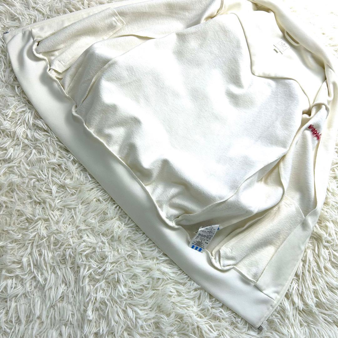 adidas アディダス ☆ジャージ トラックジャケット ホワイト レッド L