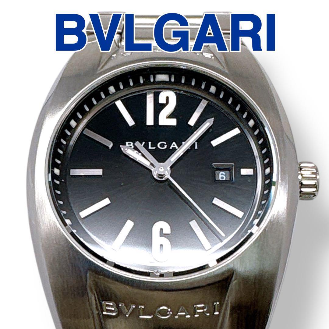 ブルガリ エルゴン EG30S ブラック 黒 クォーツ レディース 時計 美品