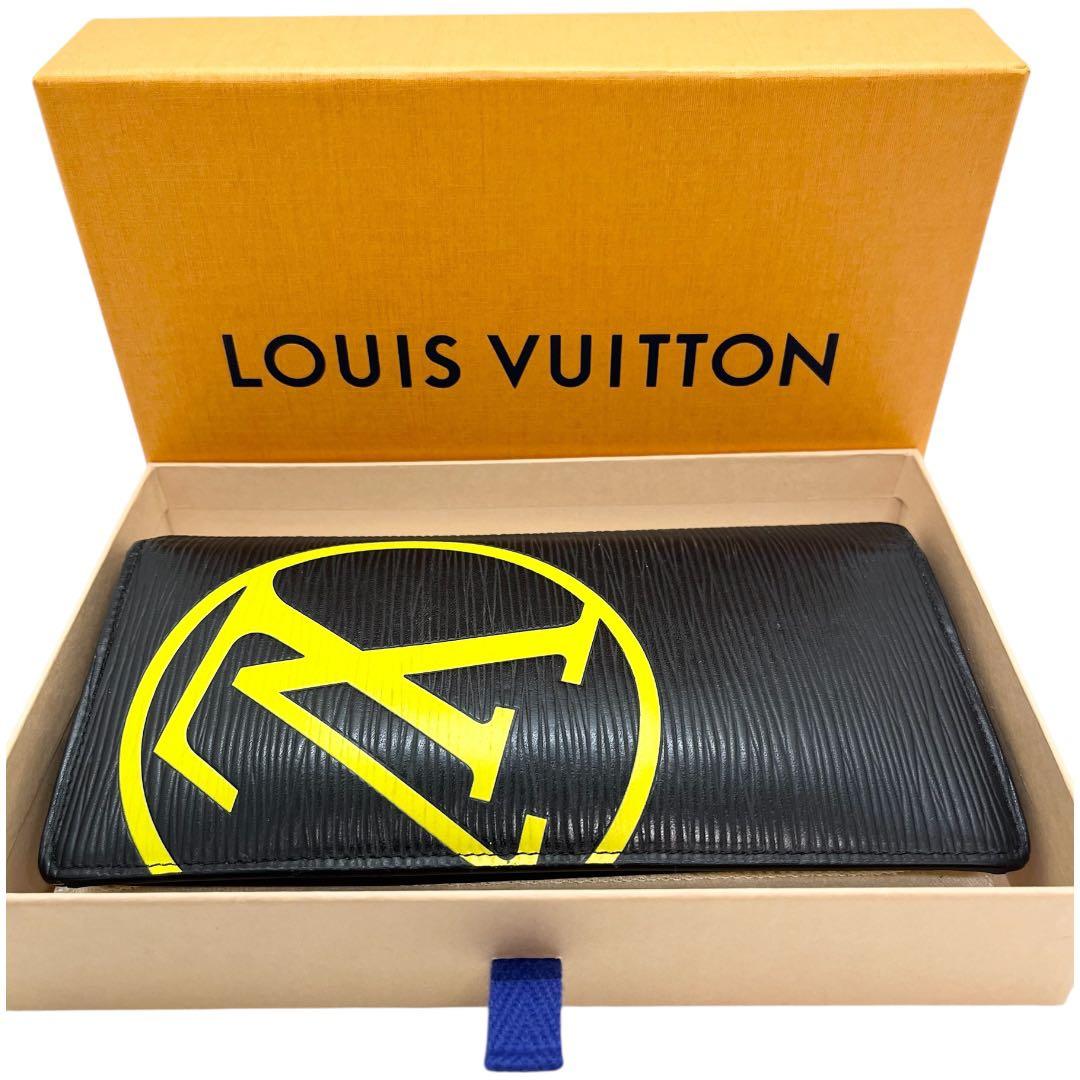 【美品】ルイヴィトン LVサークル ポルトフォイユ ブラザ 二つ折り長財布