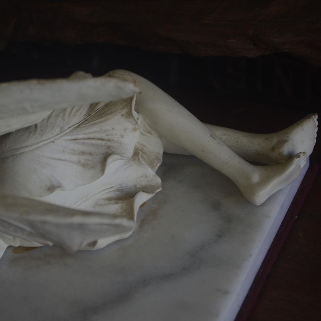 英国 妖精 フェアリー 彫像 ビンテージ 大理石調