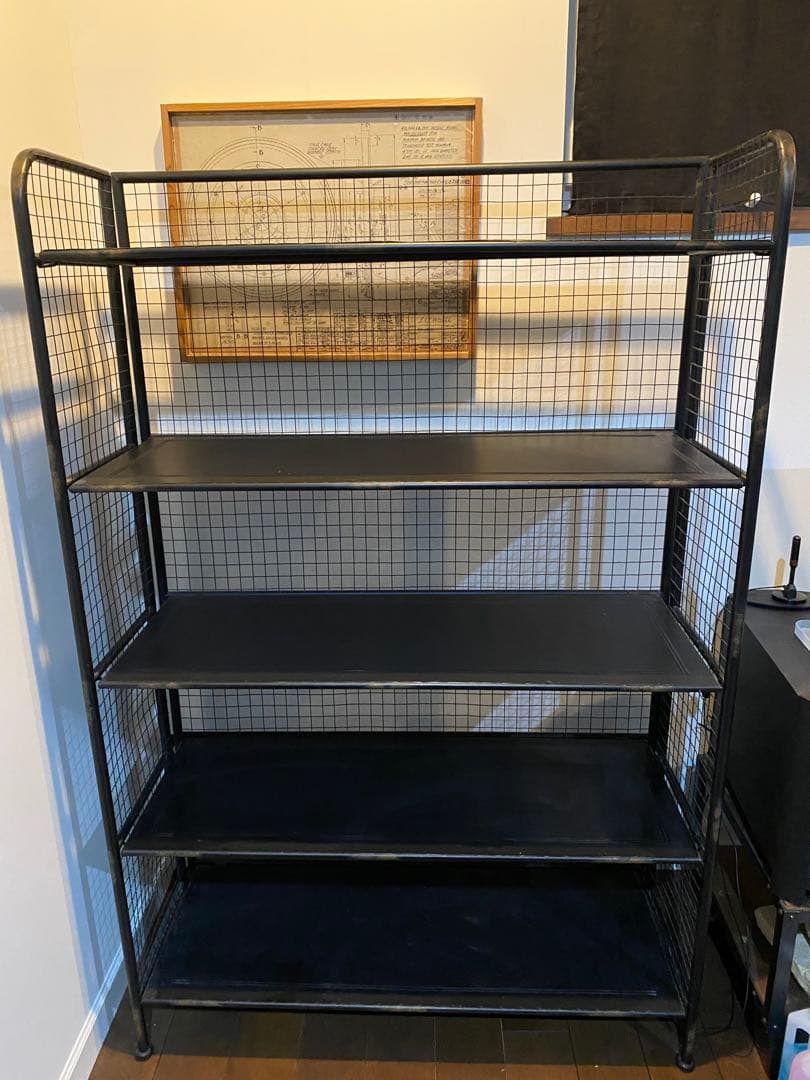 値下げ‼️ ブラック スチールラック 5段 メッシュ