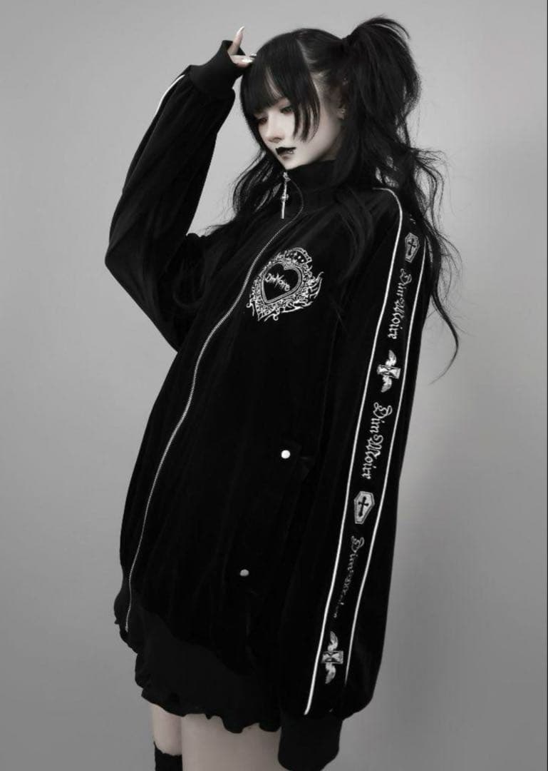 DimMoire ベロアジャージトップス 黒 正規品 Mサイズ