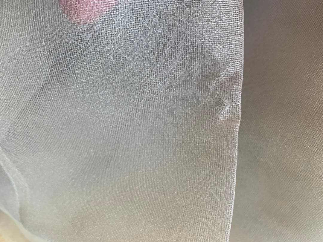 引っ掻き傷ありフィスバFISBA薄ベージュレースカーテン205×215が2枚