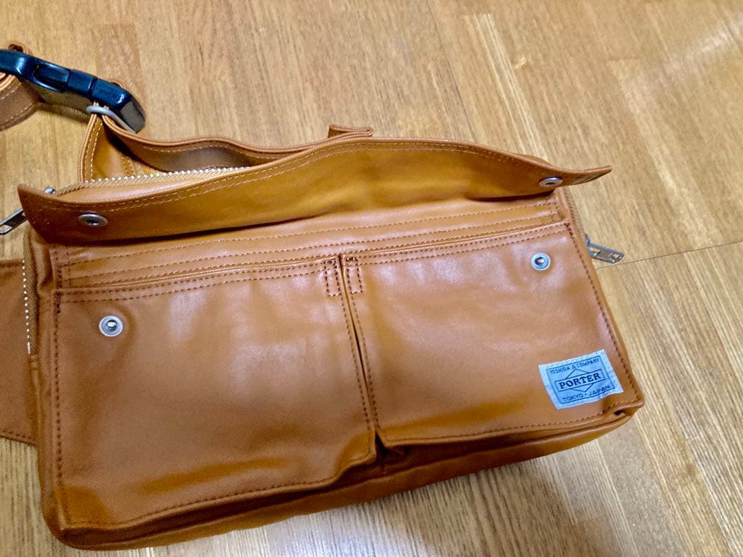 PORTER ポーター　キャメル　ボディバッグ