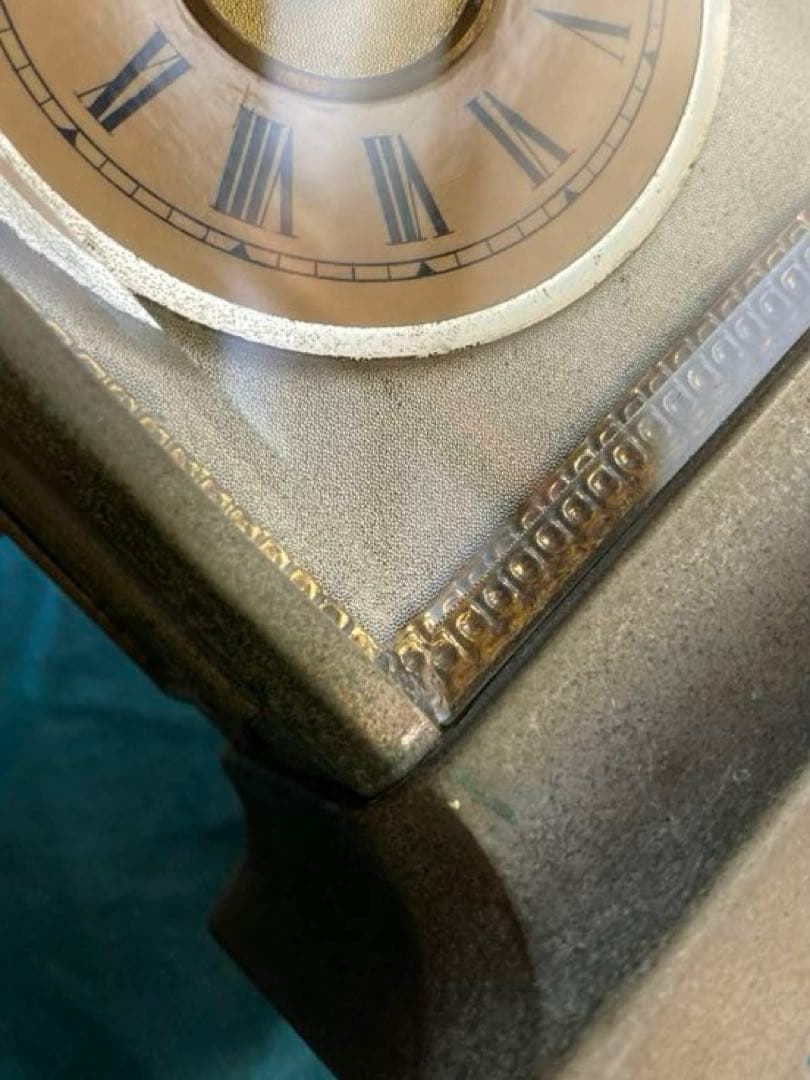 アンティーク ユンハンス /JUNGHANS 枕時計 ゼンマイ時計　双頭鐘