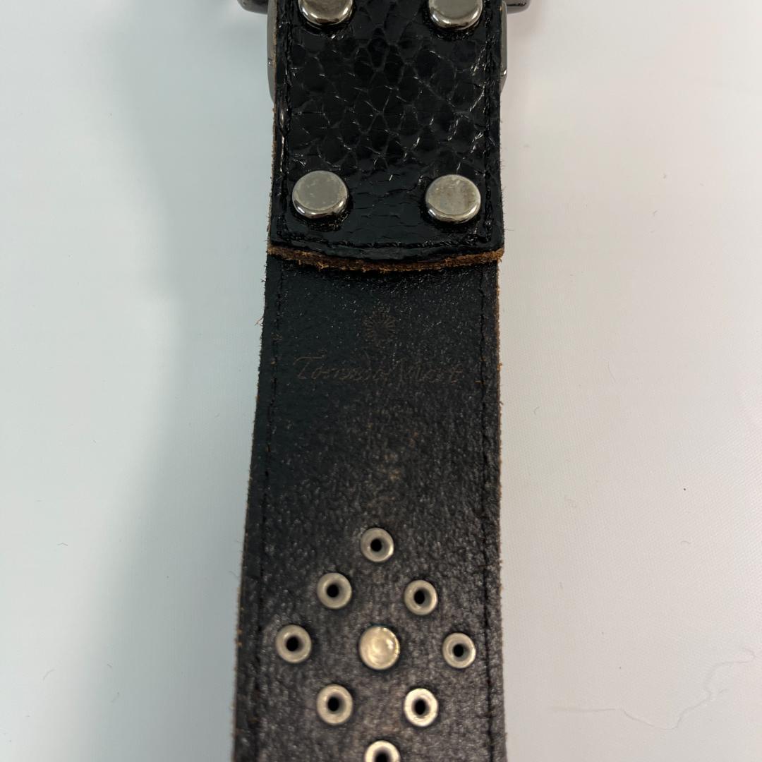 トルネードマート　スタッズベルト　パイソン　黒　Mサイズ　Y2K