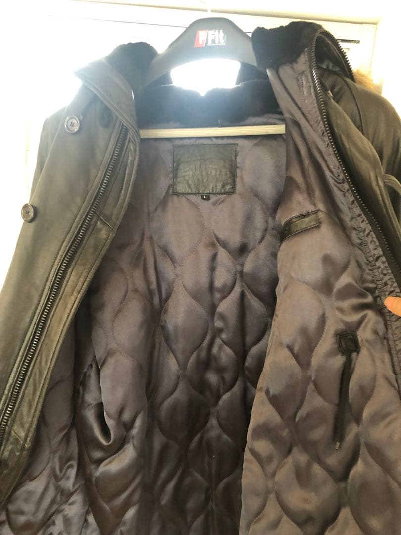 stussy 革ハーフコートXLくらい