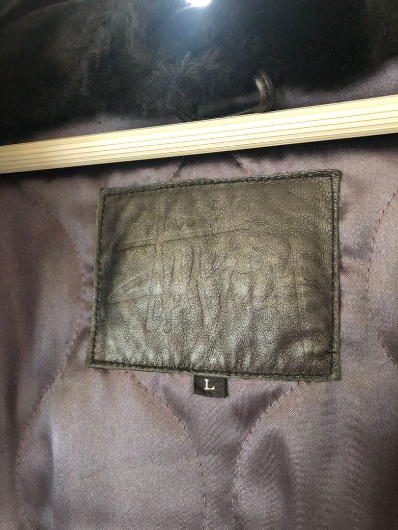 stussy 革ハーフコートXLくらい