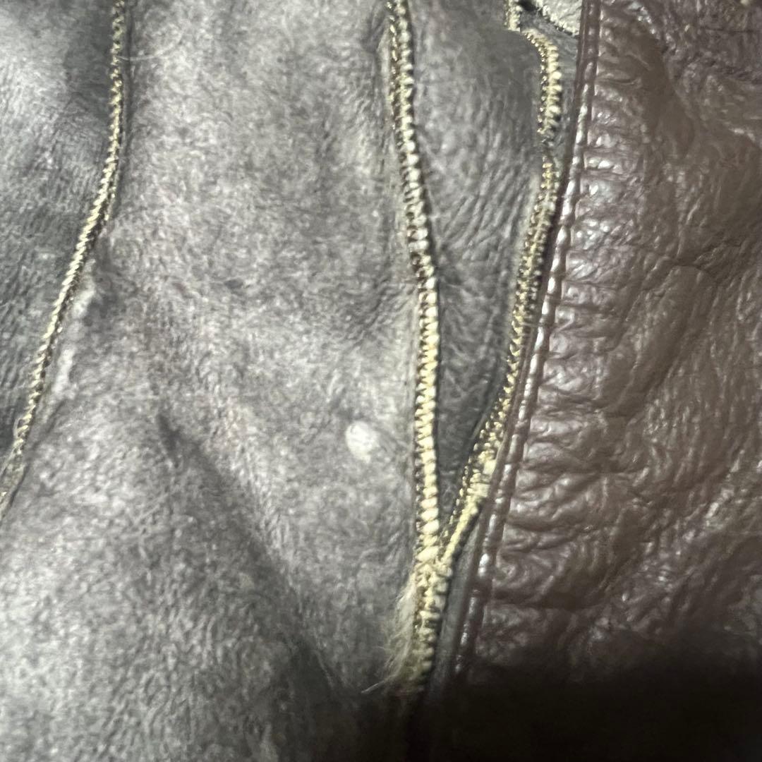 【希少】ヴィンテージ　リアルムートンジャケットコート　パッチワーク　羊革　メンズ