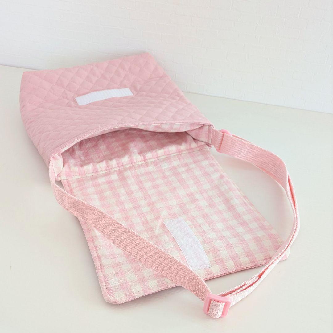 うさぎ刺繍ヌビ　通園バック　お弁当トートバッグ　お弁当袋