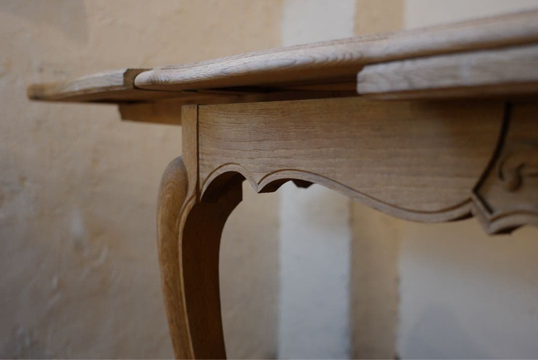 フランスアンティーク　オーク材　エクステンションテーブル　状態良好