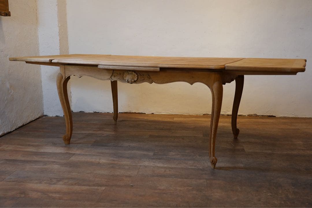 フランスアンティーク　オーク材　エクステンションテーブル　状態良好