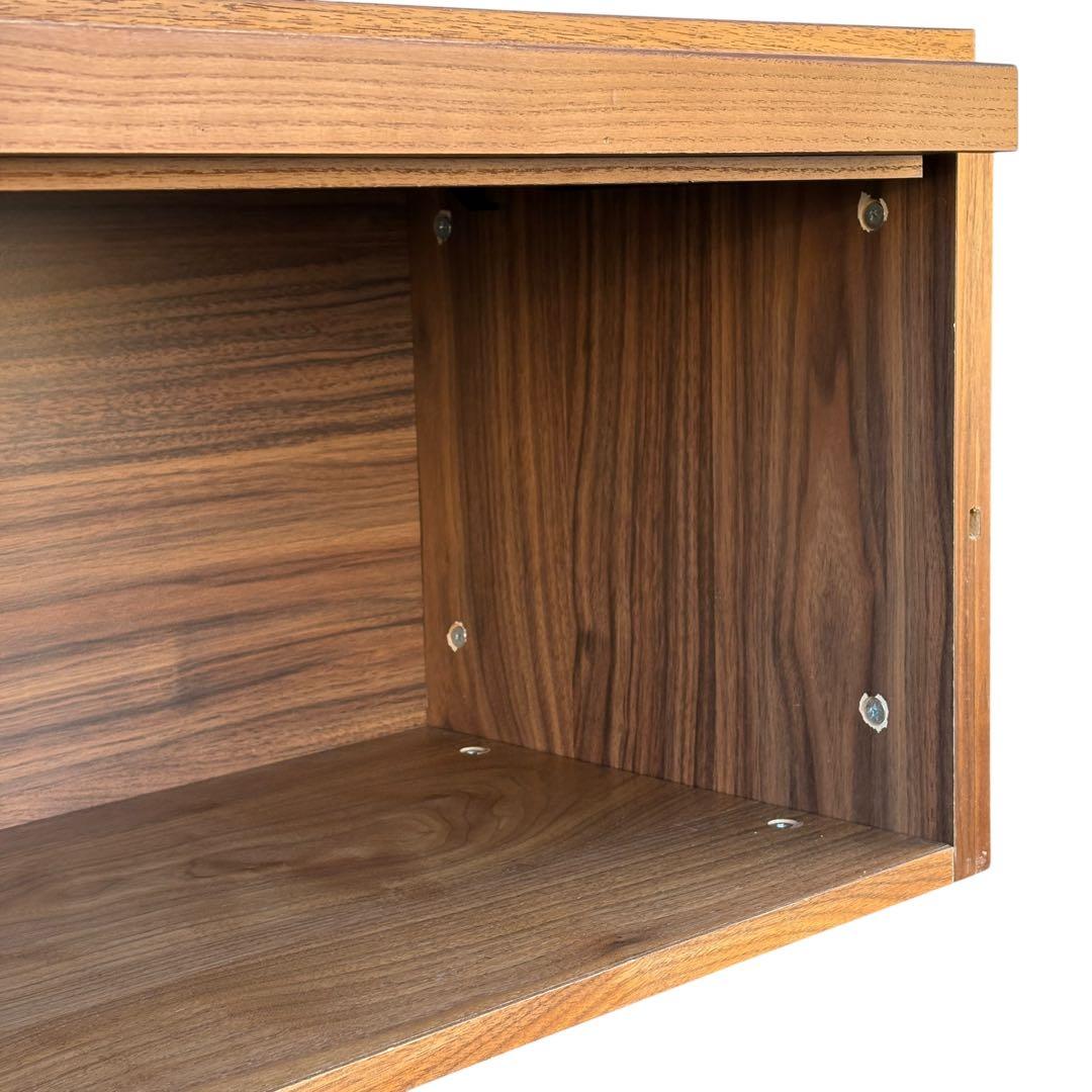 【週末セール】無印良品 ユニットシェルフ用 ボックス フラップ扉 ウォールナット