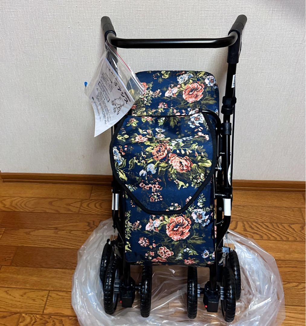 シルバーカー U字型ハンドル マキテック オアシス ローズ花柄 手押し車