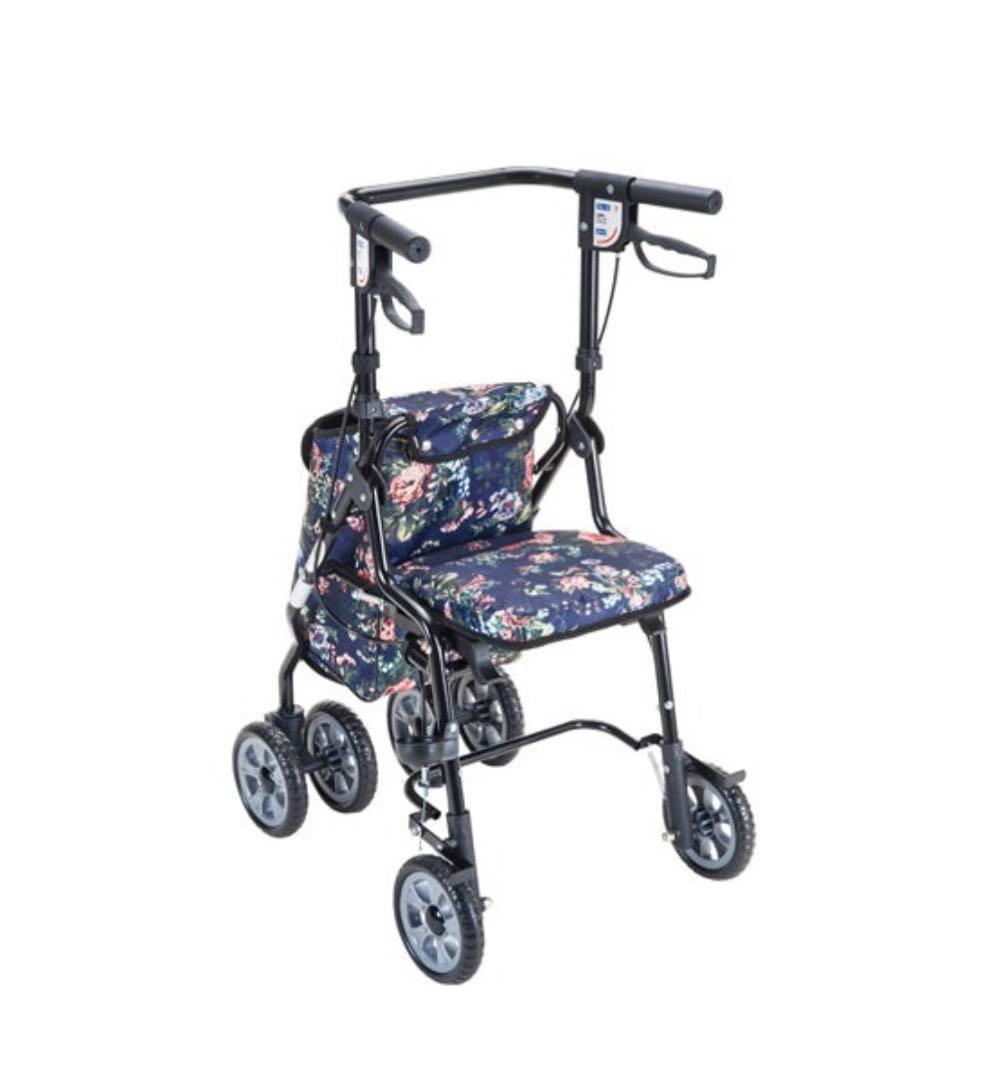 シルバーカー U字型ハンドル マキテック オアシス ローズ花柄 手押し車