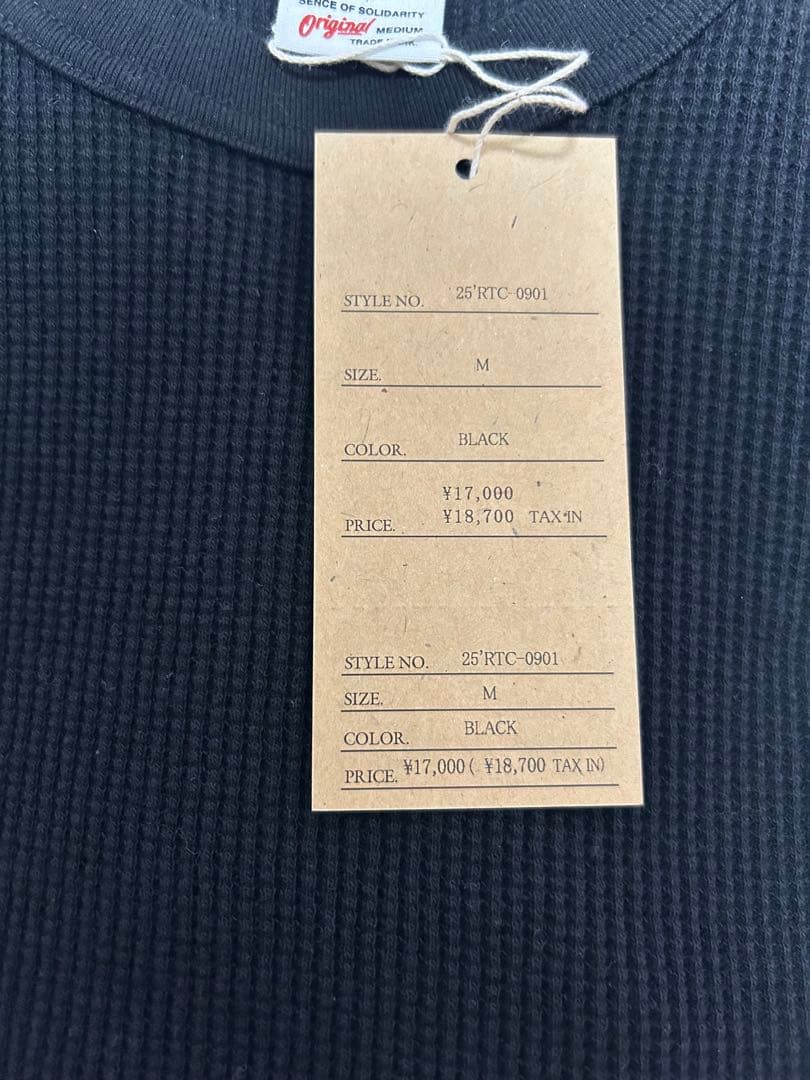 トップス RATS WAFFLE THERMAL /BLACK/M