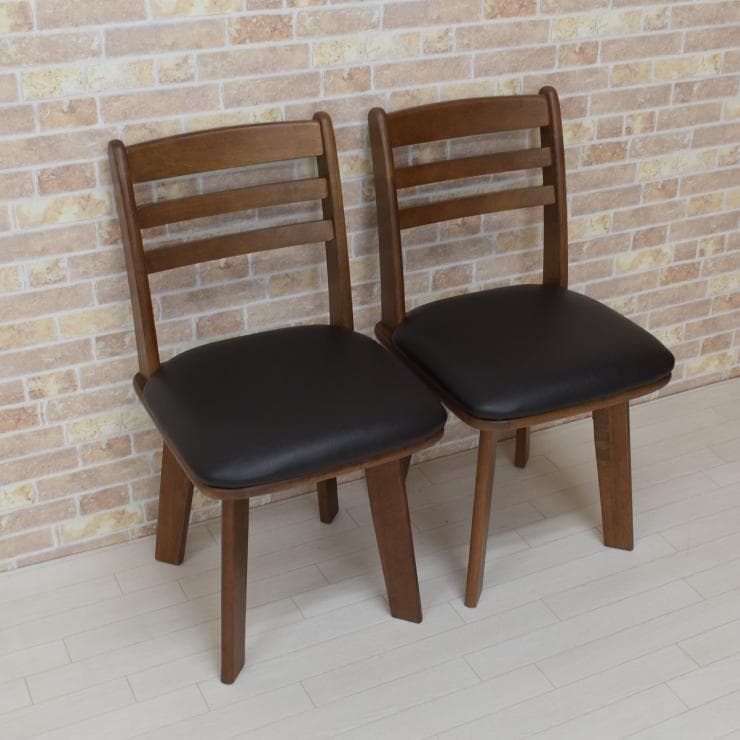 TR DC WH 6脚　回転式ダイニングチェア　ブラウン＊ブラック