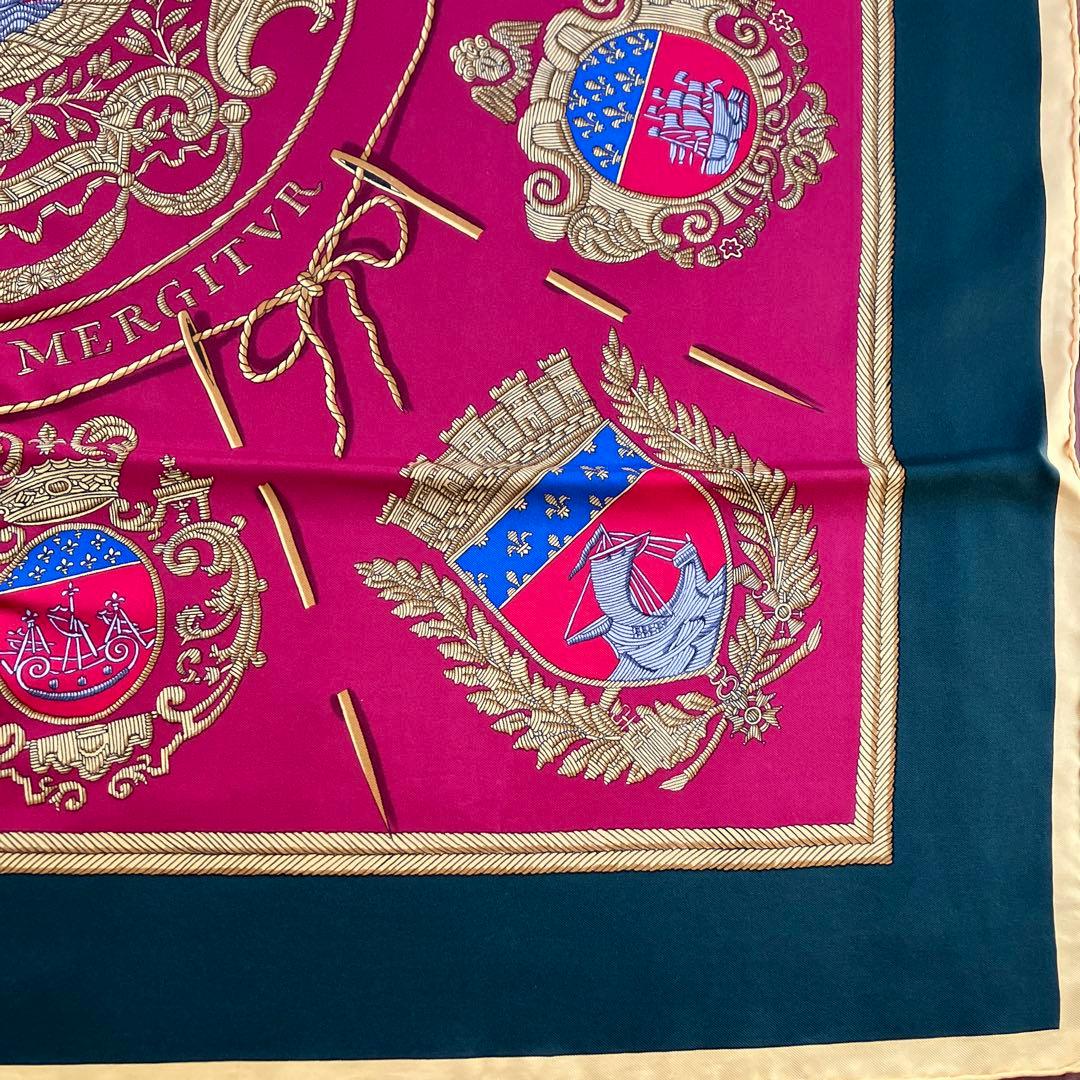 HERMÈSエルメスカレ90パリの紋章HugoGrygkarシルクスカーフ