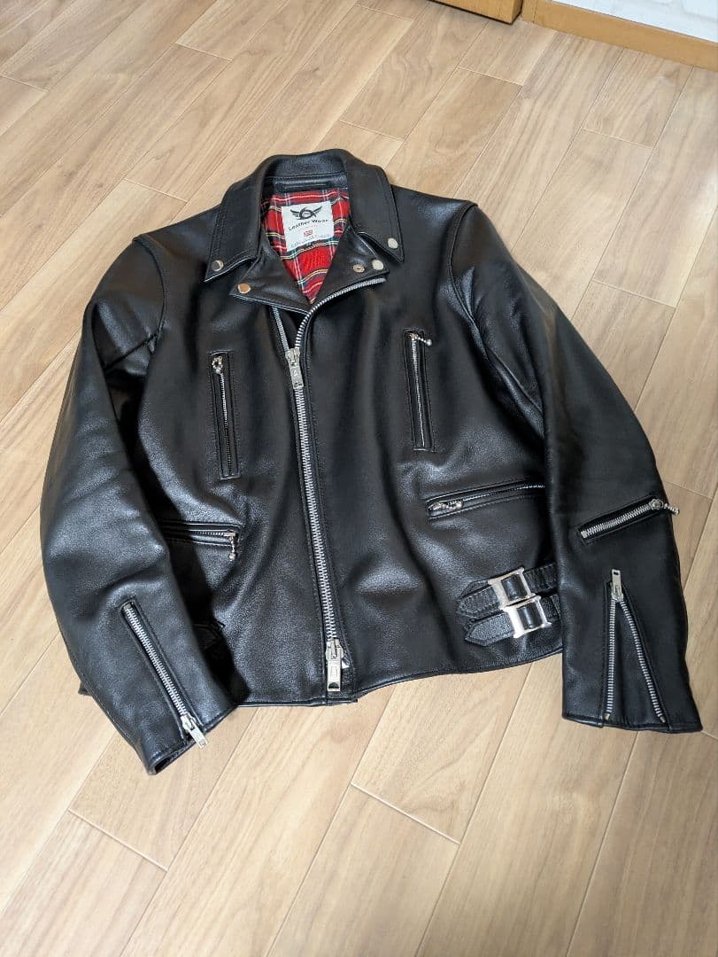 666 LEATHER WEAR ダブルライダースジャケット 38