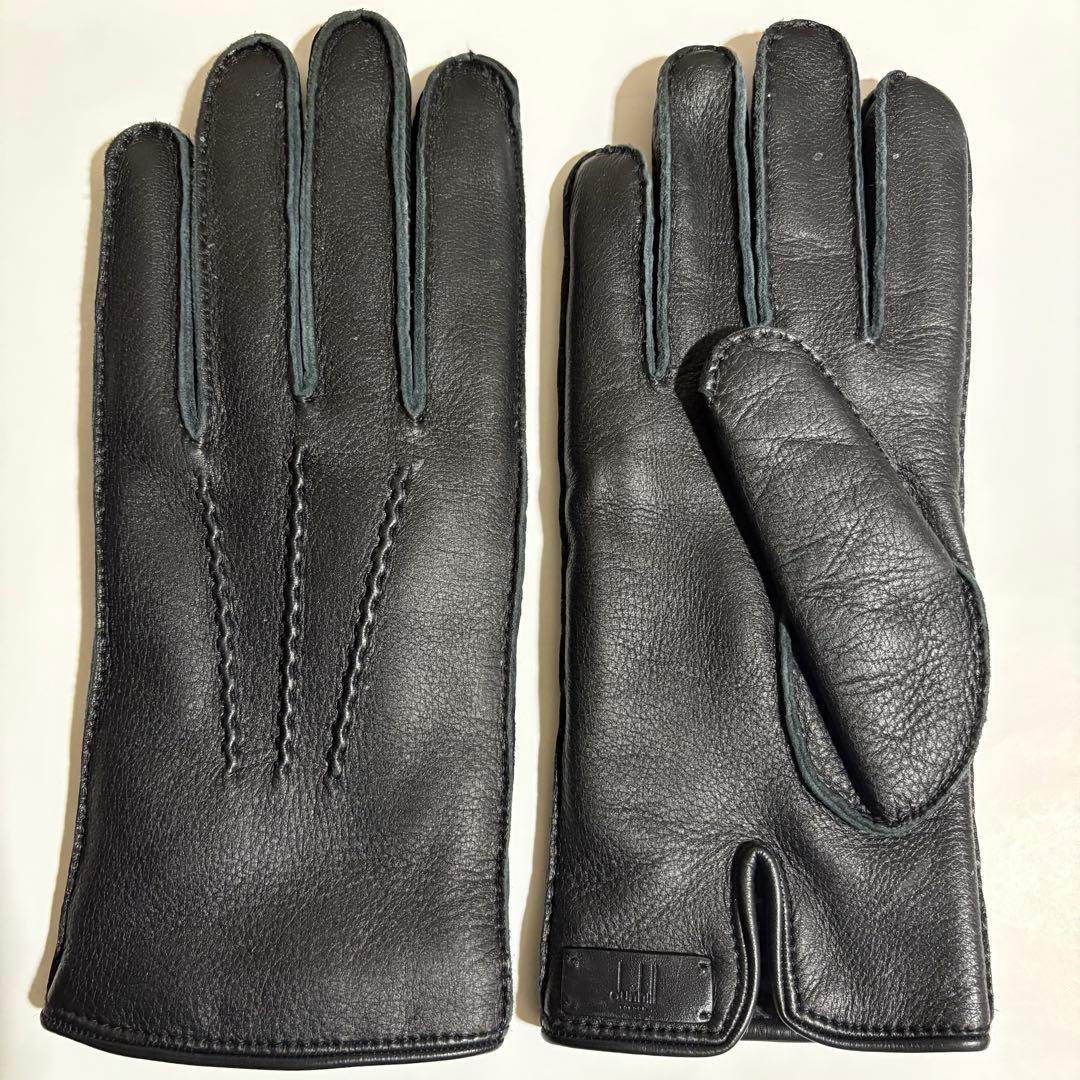 巧*様 dunhillレザーグローブ　ダンヒル・ブラックレザー手袋