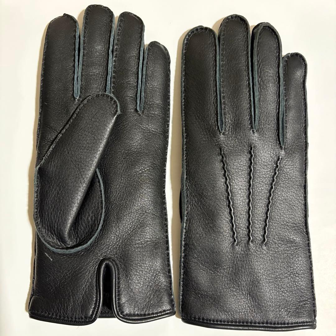 巧*様 dunhillレザーグローブ　ダンヒル・ブラックレザー手袋