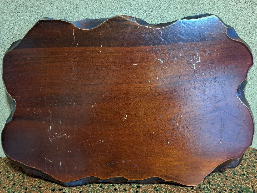 昭和《美術鋳物》駿馬の置物(大型) 木製台座付き