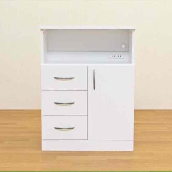 コンセント付き シンプル電話台